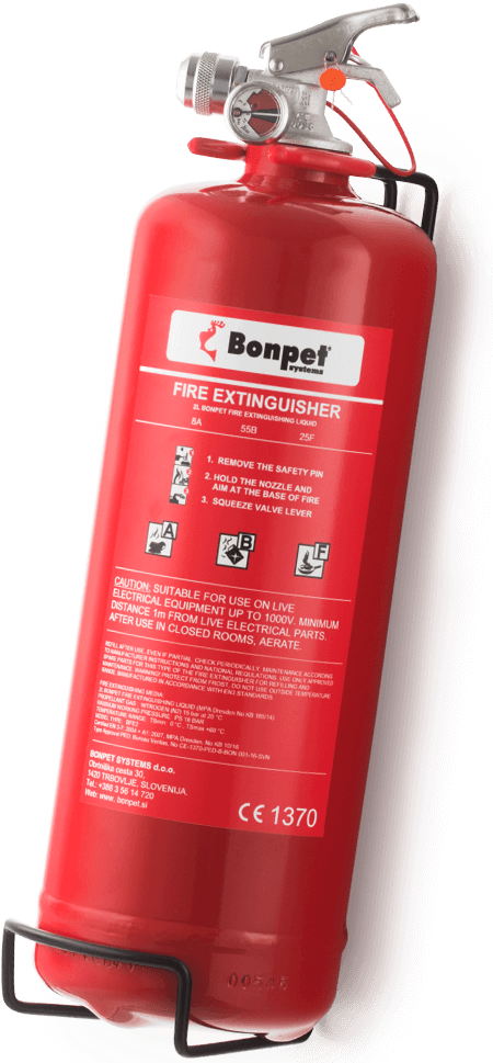 BONPET BFE 2 – výkonný 2 l prenosný hasiaci prostriedok